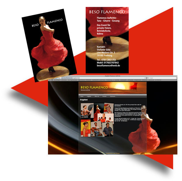Website Visitenkarten Beso Flamenco